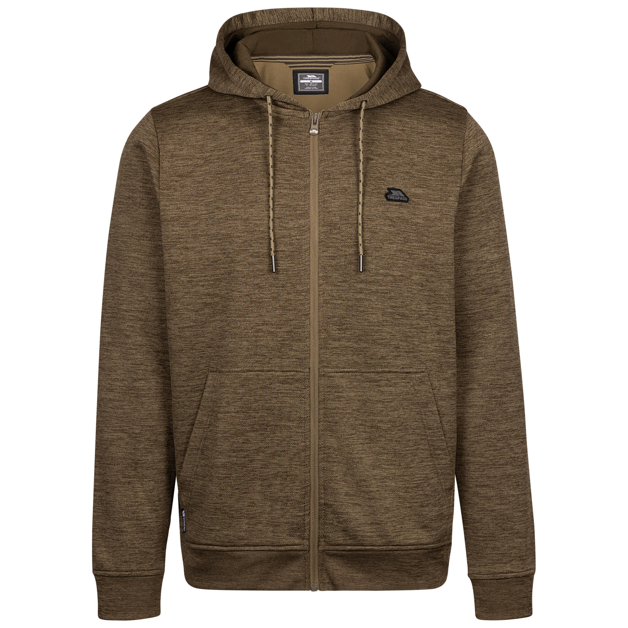TRESPASS Heren Fewston Full Zip Hoodie (Moeras-Marl)