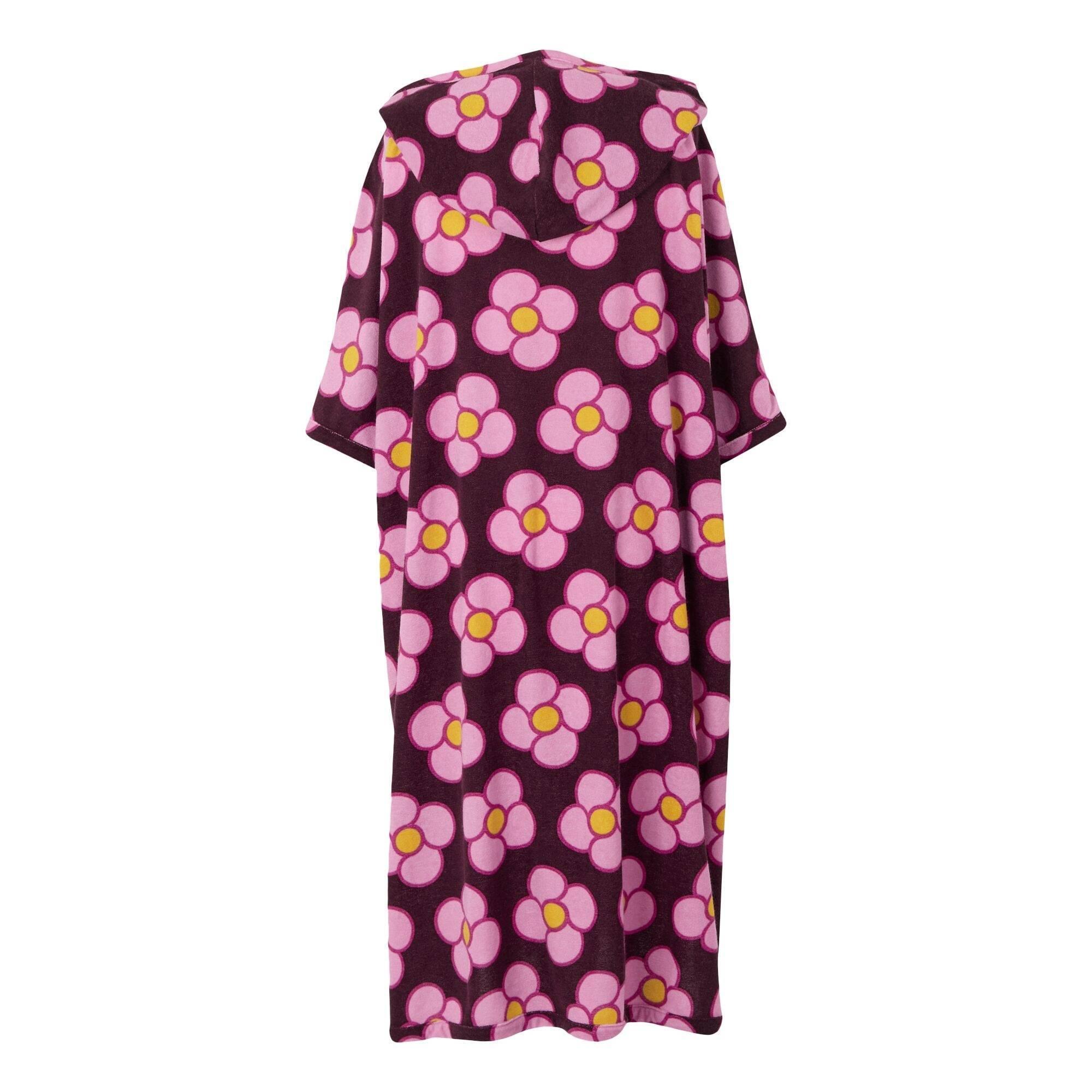 Womens/Ladies Orla Kiely II Spinning Flower Towelling Hooded Towel (Morello) 2/4