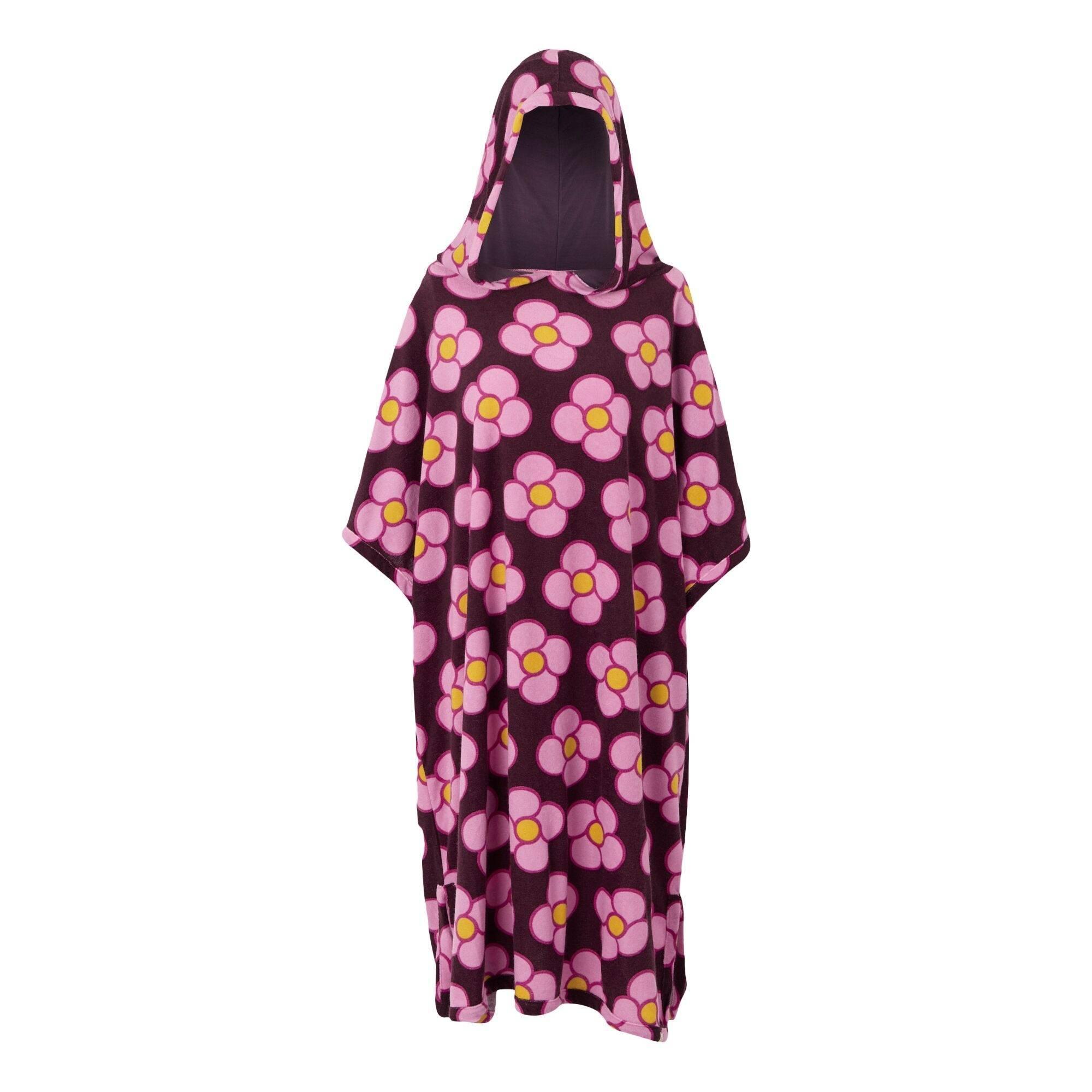 Womens/Ladies Orla Kiely II Spinning Flower Towelling Hooded Towel (Morello) 1/4