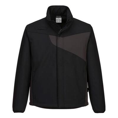 Heren pw2 softshell jas (zwart/zoom grijs)