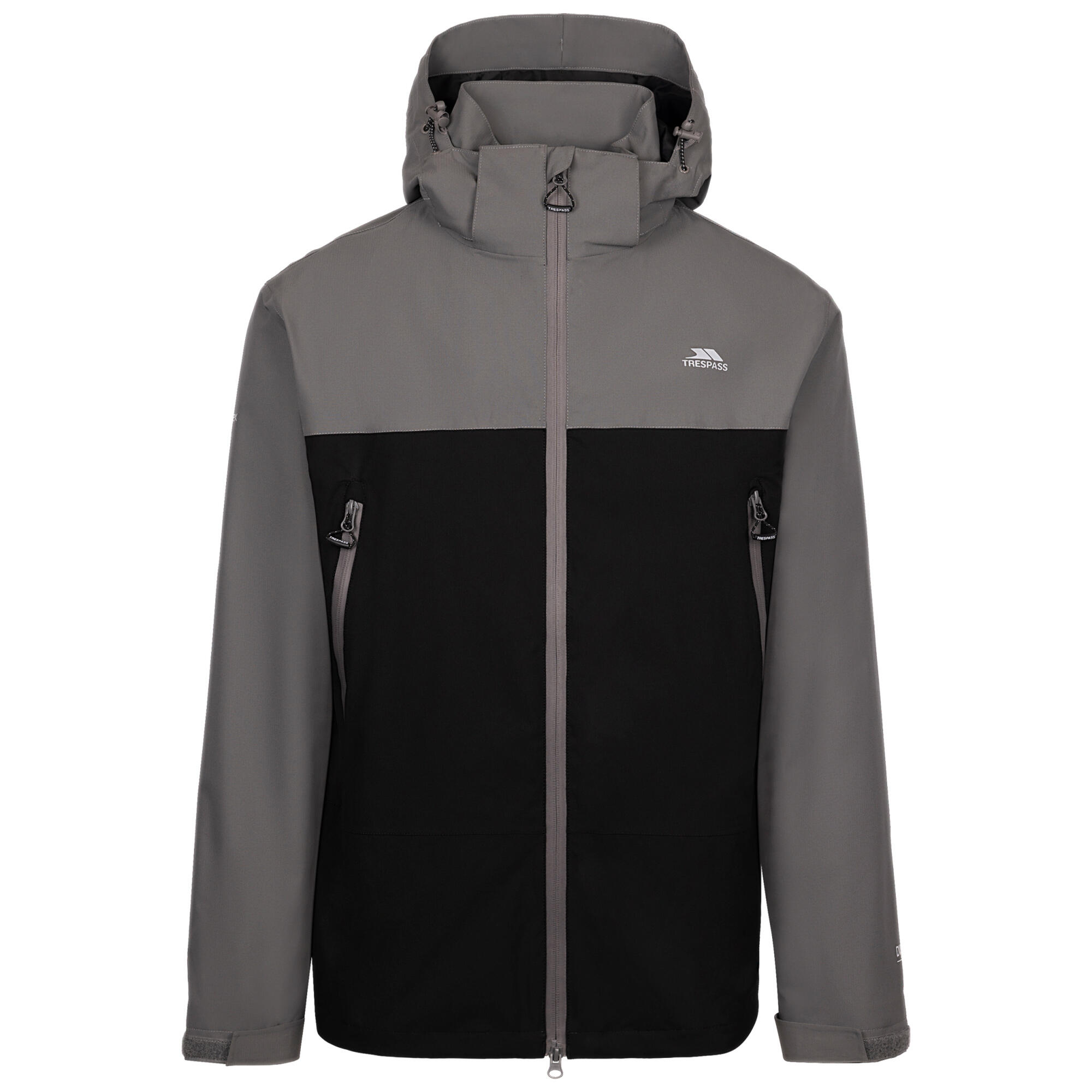 TRESPASS Mens Fahamore Waterproof Jacket (Storm Grey)