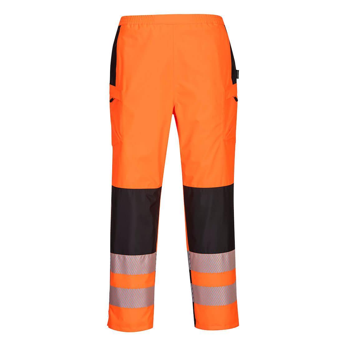 PORTWEST Womens/Ladies PW3 HiVis Safety Rain Trousers (Orange/Black)