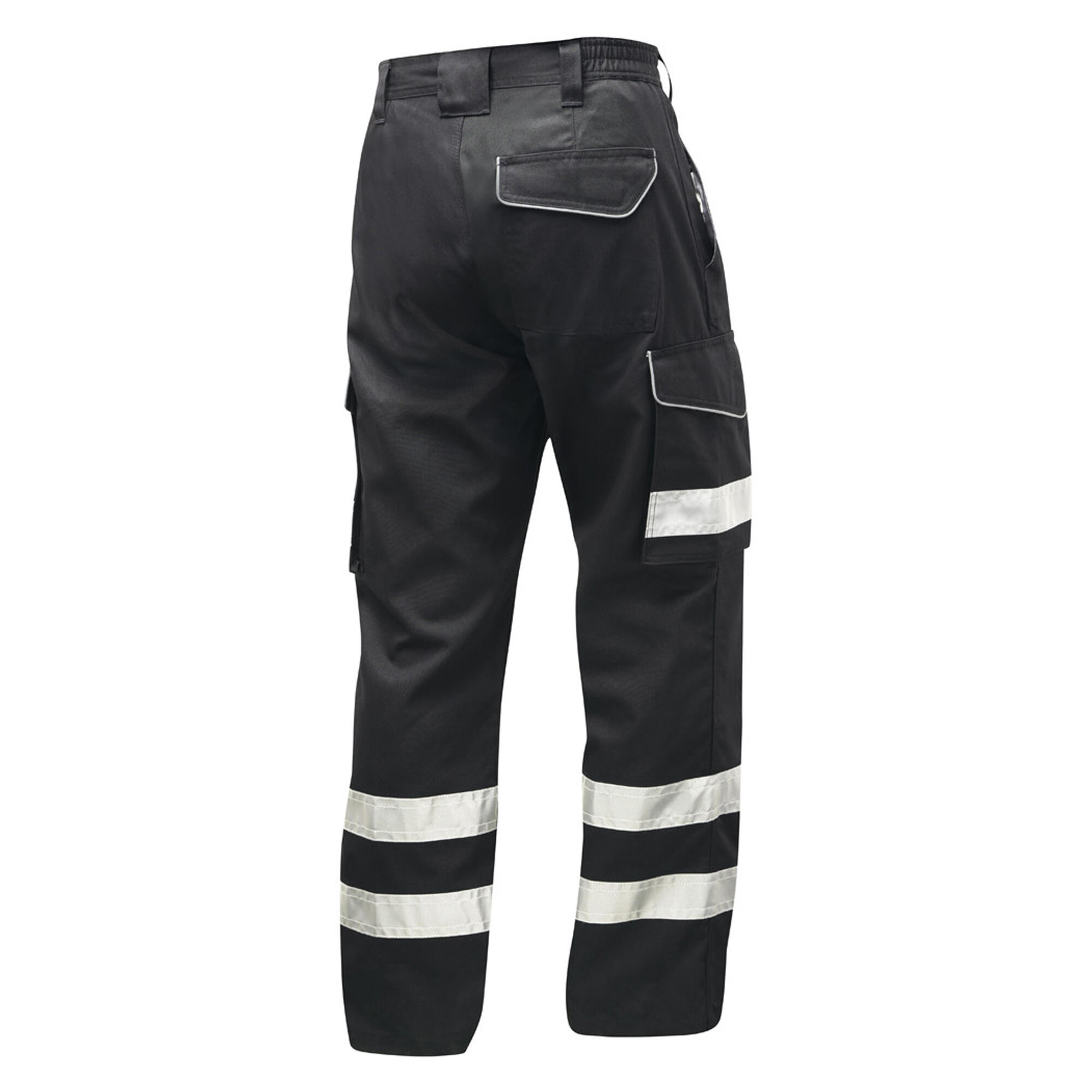 HiVis Cargo Hose Mit KnieTaschen Herren Schwarz 2/2