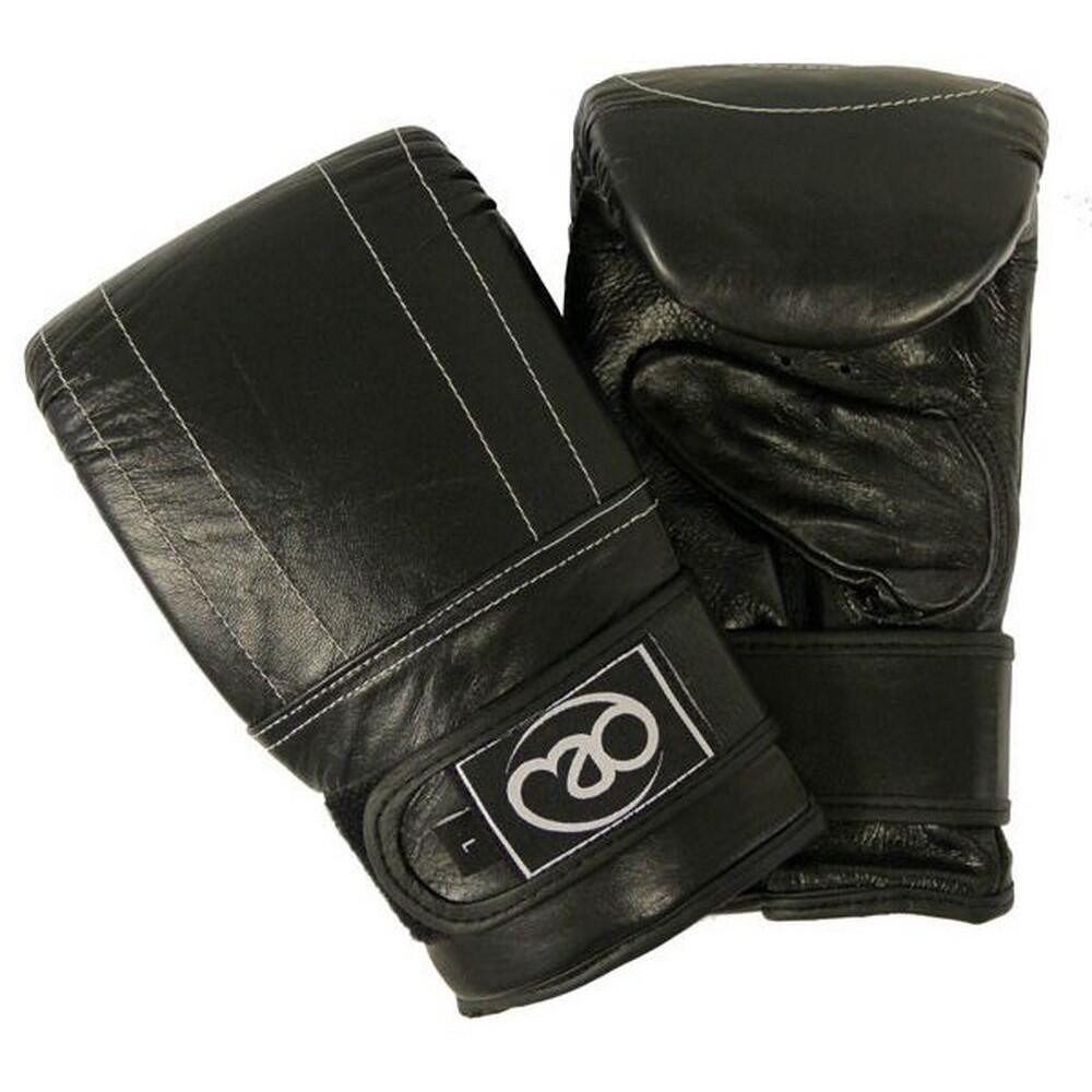 Unisex Adult Leather Punching Bag Mitts (Black) 1/2