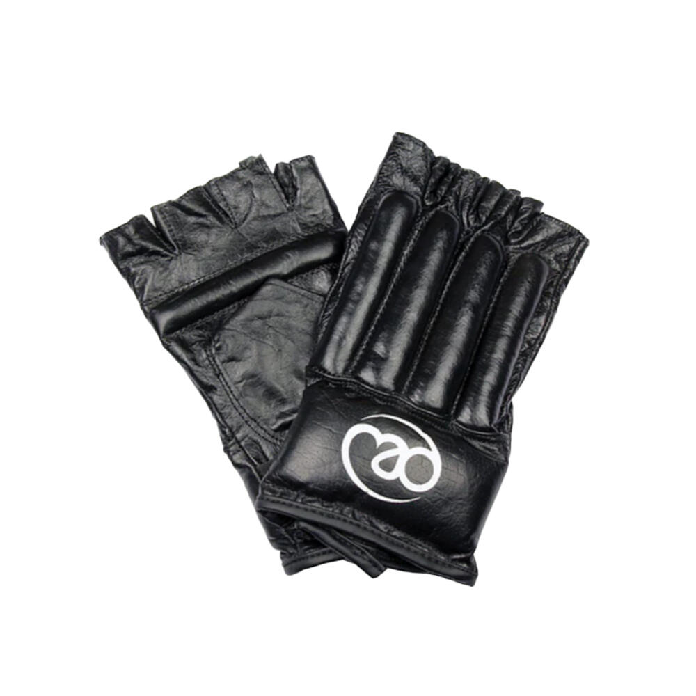 Unisex Adult Leather Boxing Punching Bag Mitts (Black) 1/2