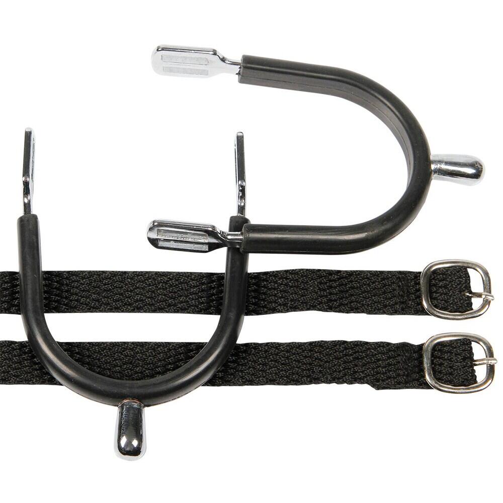 HARRYS HORSE sperone da equitazione in cromo e gomma con cinturino Harry's Horse