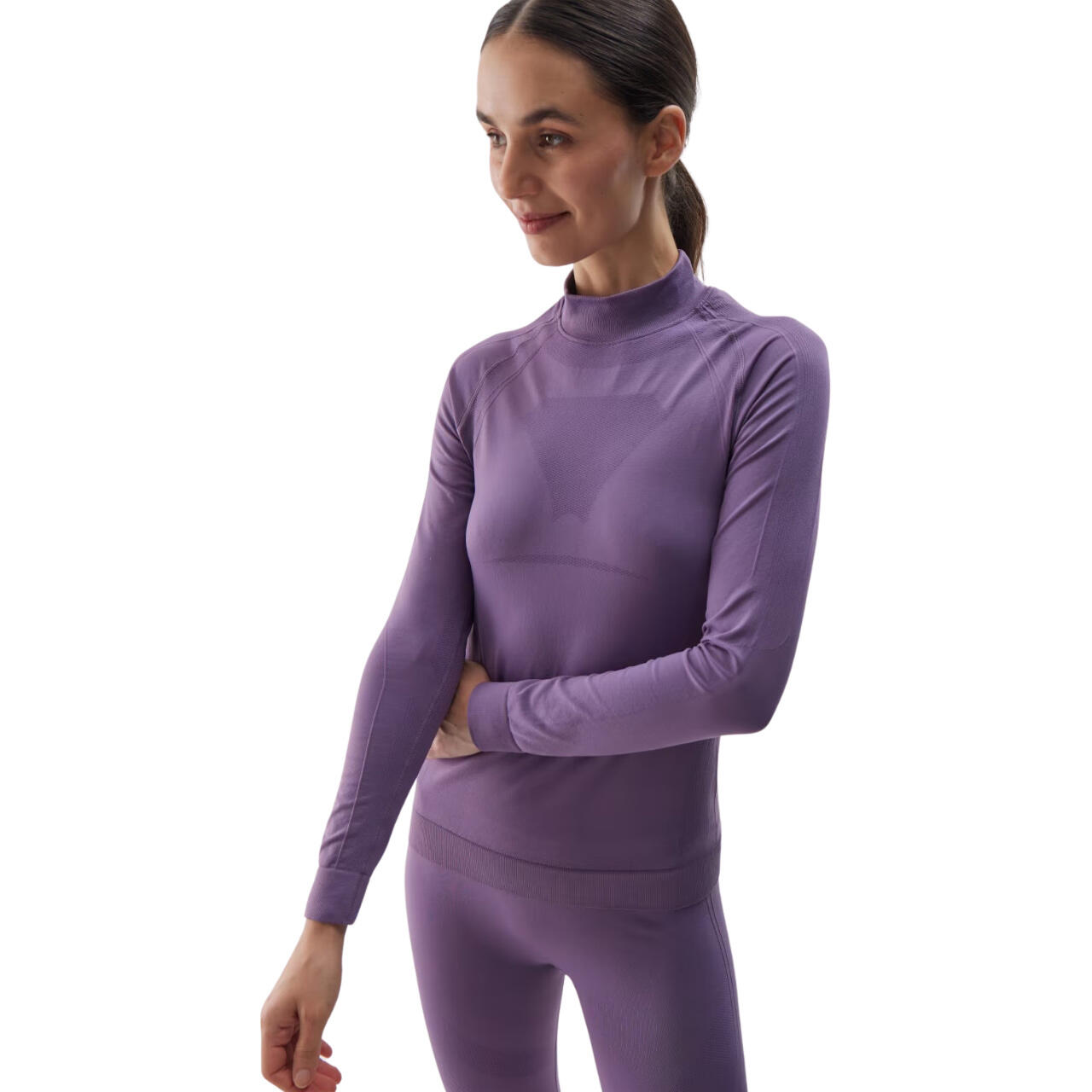 4f - Haut Thermique Femme (violet Clair) - T-shirt Manches Courtes - Violet - 42 M/l - Decathlon