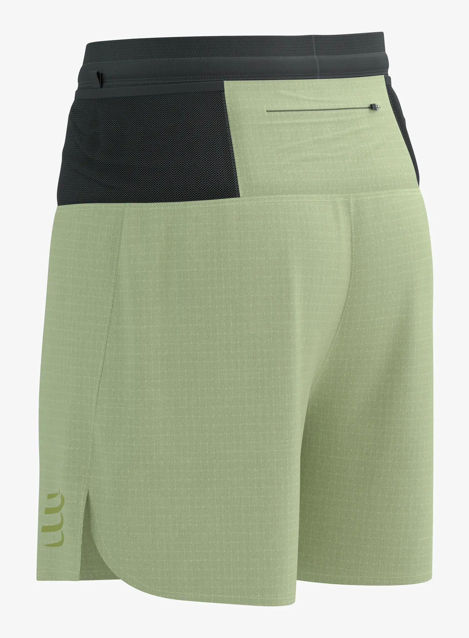 Pantalón Corto de Trail Compressport Verde para Hombre 6/7