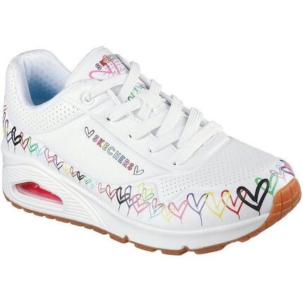 Sneakers Skechers Uno - Love All Aroun, Wit, Dames