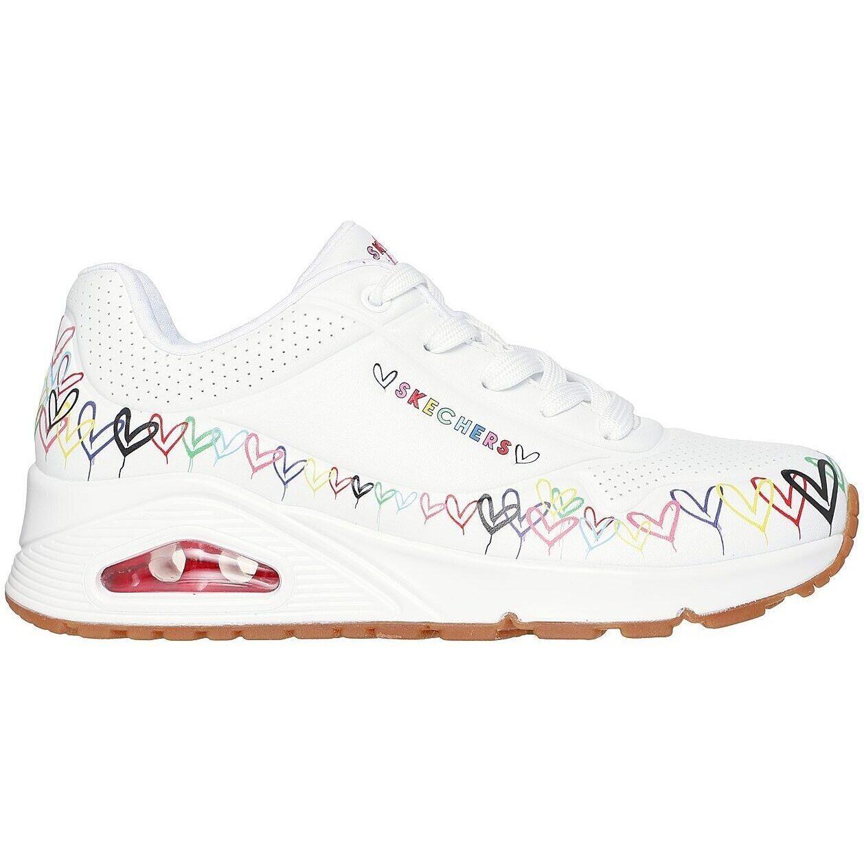 Sneakers Skechers Uno - Love All Aroun, Wit, Dames 3/7