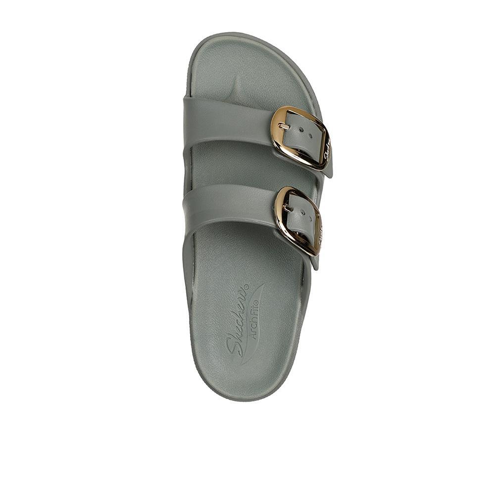 PANTOUFLE FEMME Skechers Arch Fit Cal Breeze-gold Star KAKI 3/5