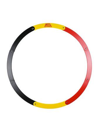 Cercle de pétanque pliant MS Pétanque - noir, jaune, rouge