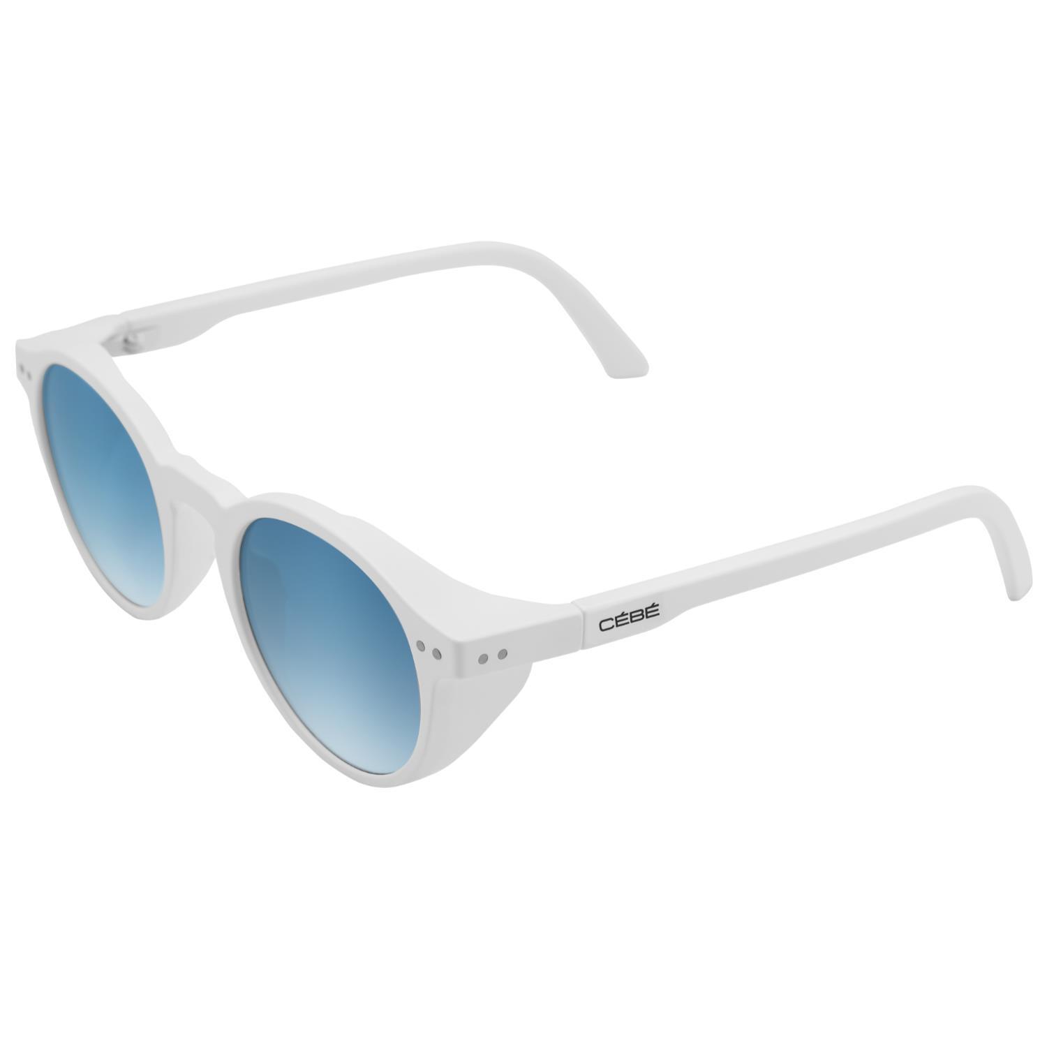 CÉBÉ Matt White Ride On Gradient Blue Cat 3 Pantos Sunglasses