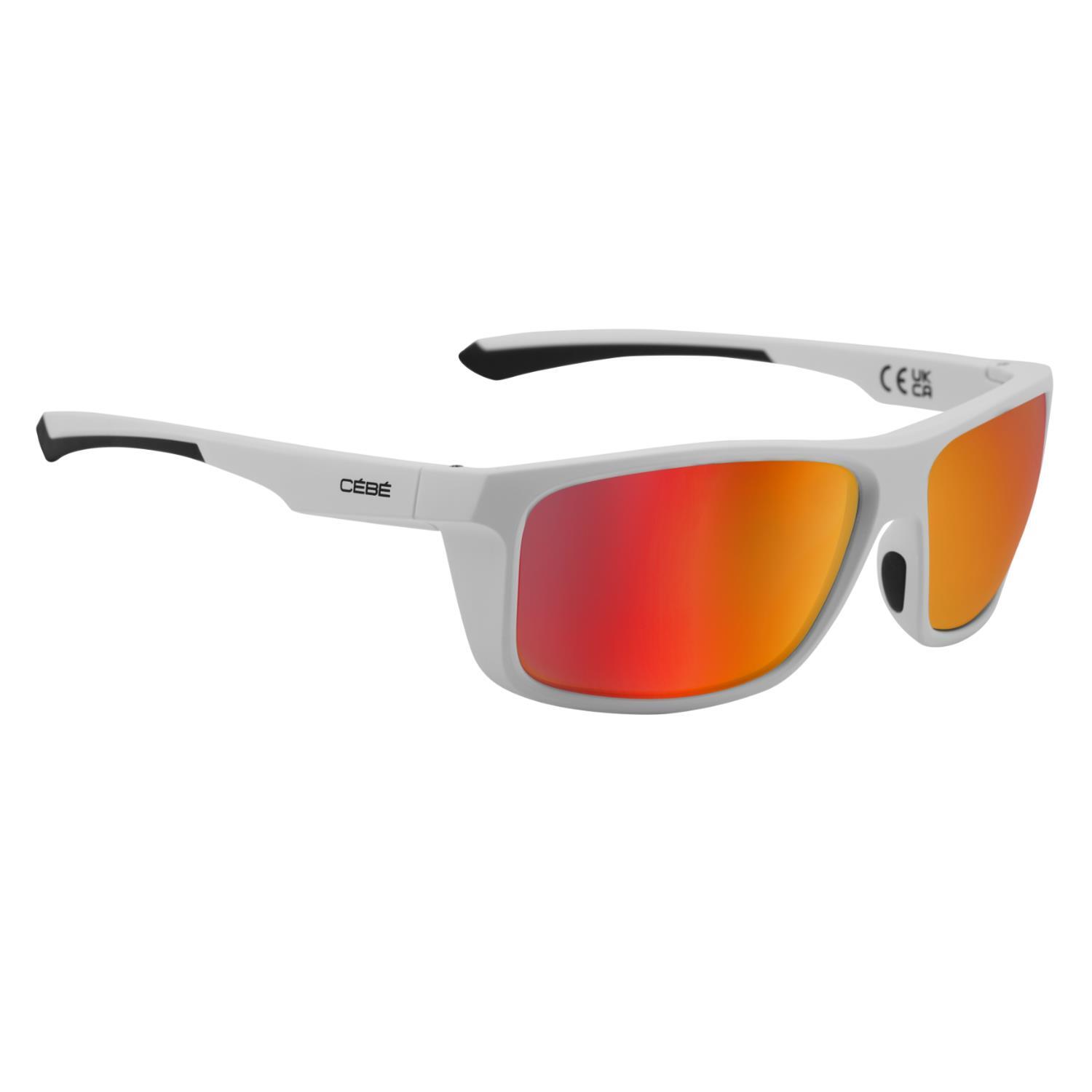 CÉBÉ Matt White Waterguard Red Mirror Polarised Cat 3 Floating Sunglasses