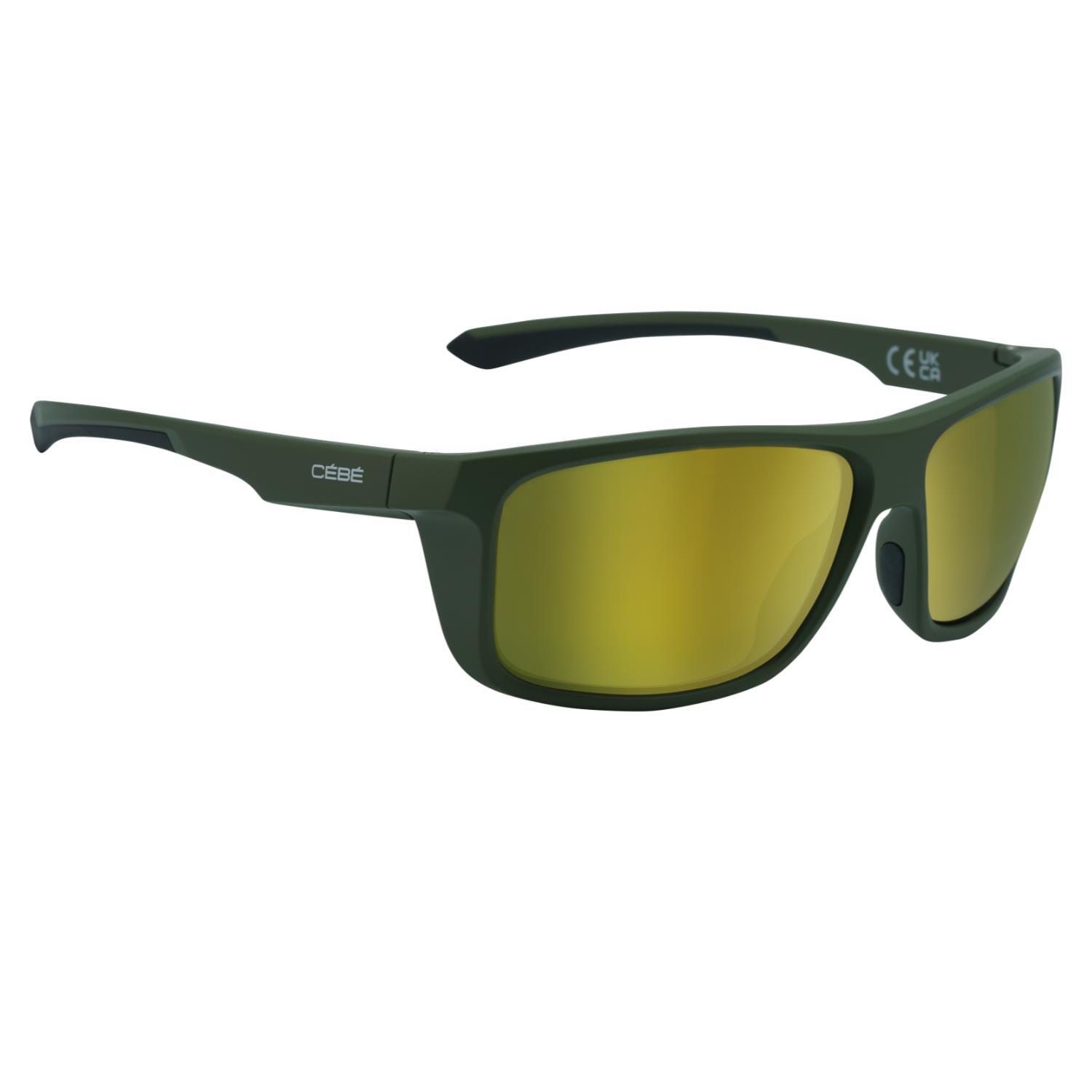 CÉBÉ Matt Army Green Waterguard Bronze Mirror Polarised Cat 3 Floating Sunglasses