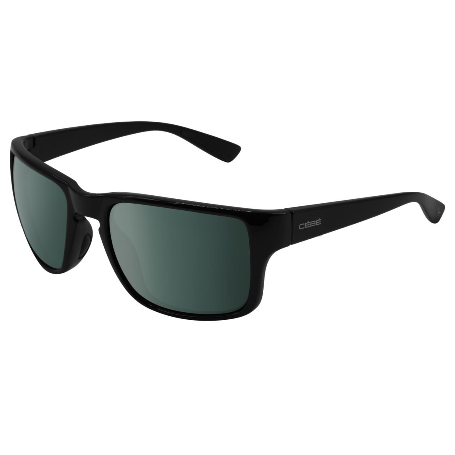 CÉBÉ Shiny Black Shift Green Mirror Cat 3 Climbing Sunglasses