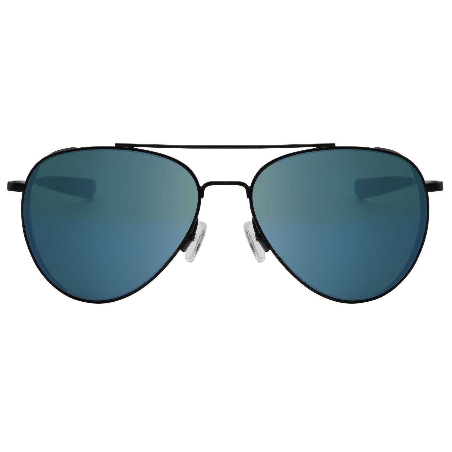 Matt Black Evasion Pilote Blue Mirror Cat 3 Aviator Sunglasses 2/3
