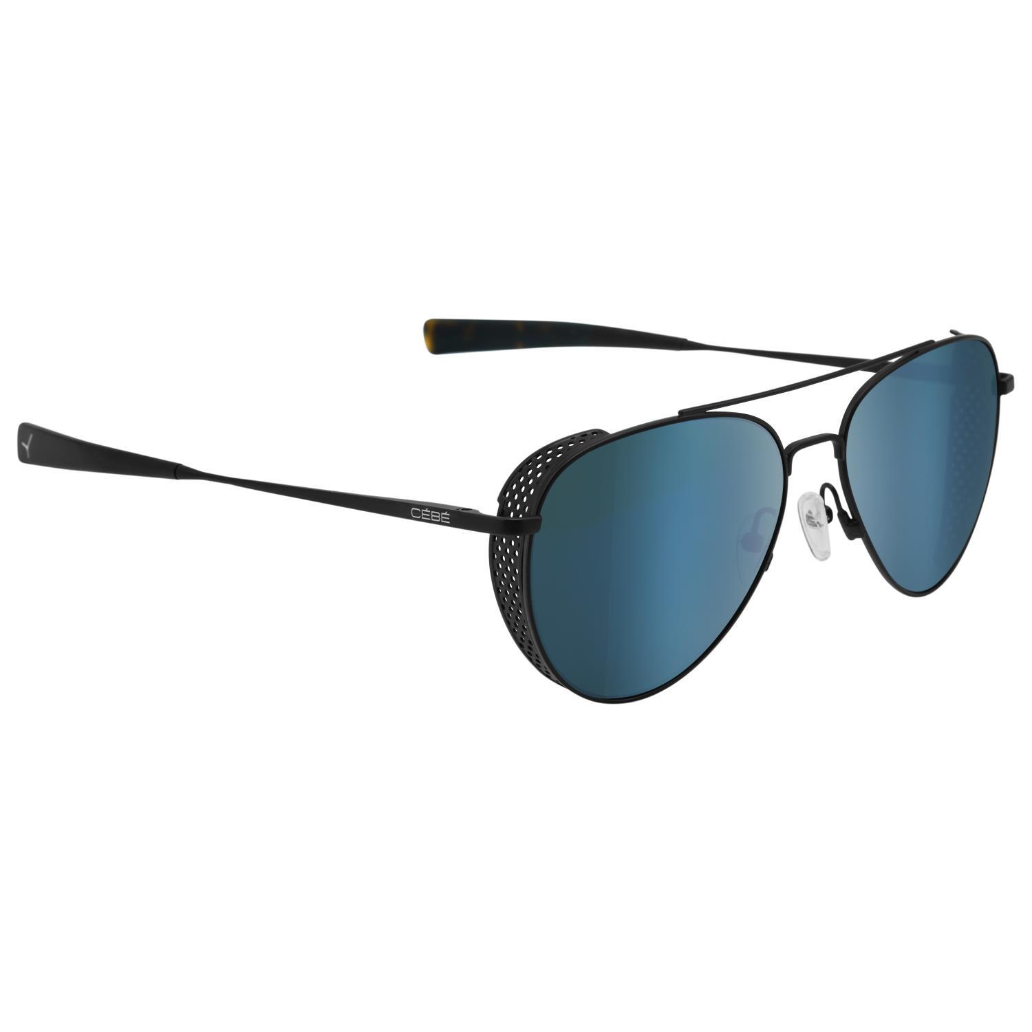 Matt Black Evasion Pilote Blue Mirror Cat 3 Aviator Sunglasses 3/3
