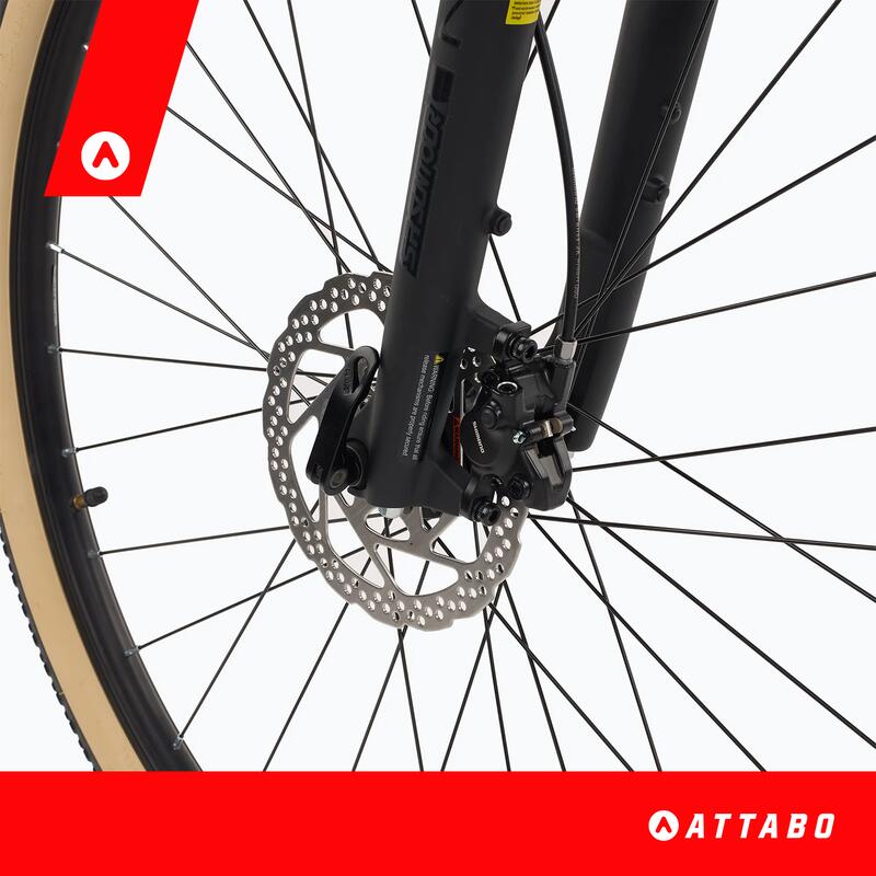 Rower crossowy męski ATTABO SANO 3.0 szary Lekki Amortyzator Shimano