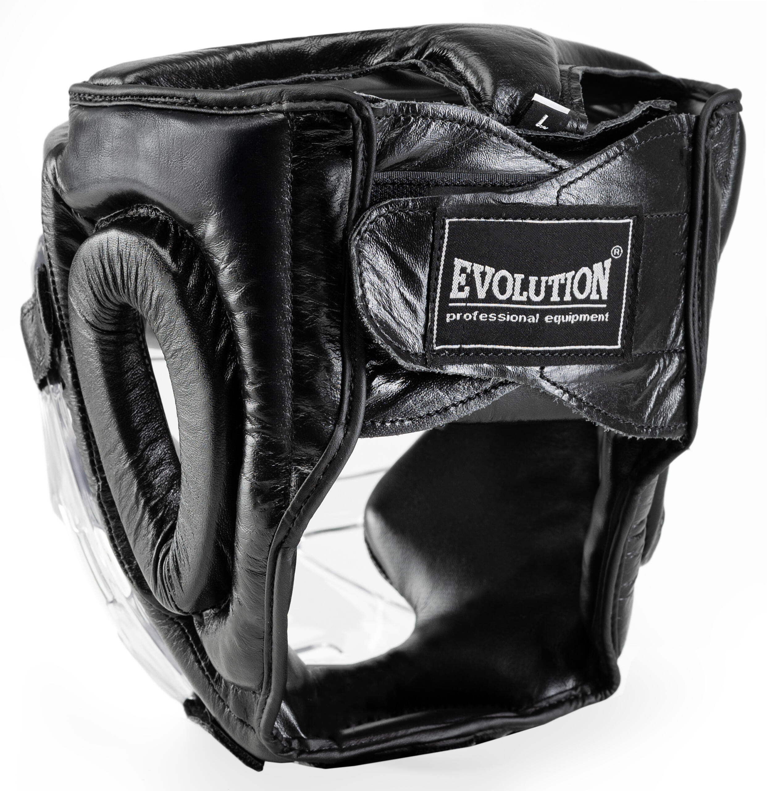 Kask bokserski Evolution Professional Equipment skórzany z kratą 4/5