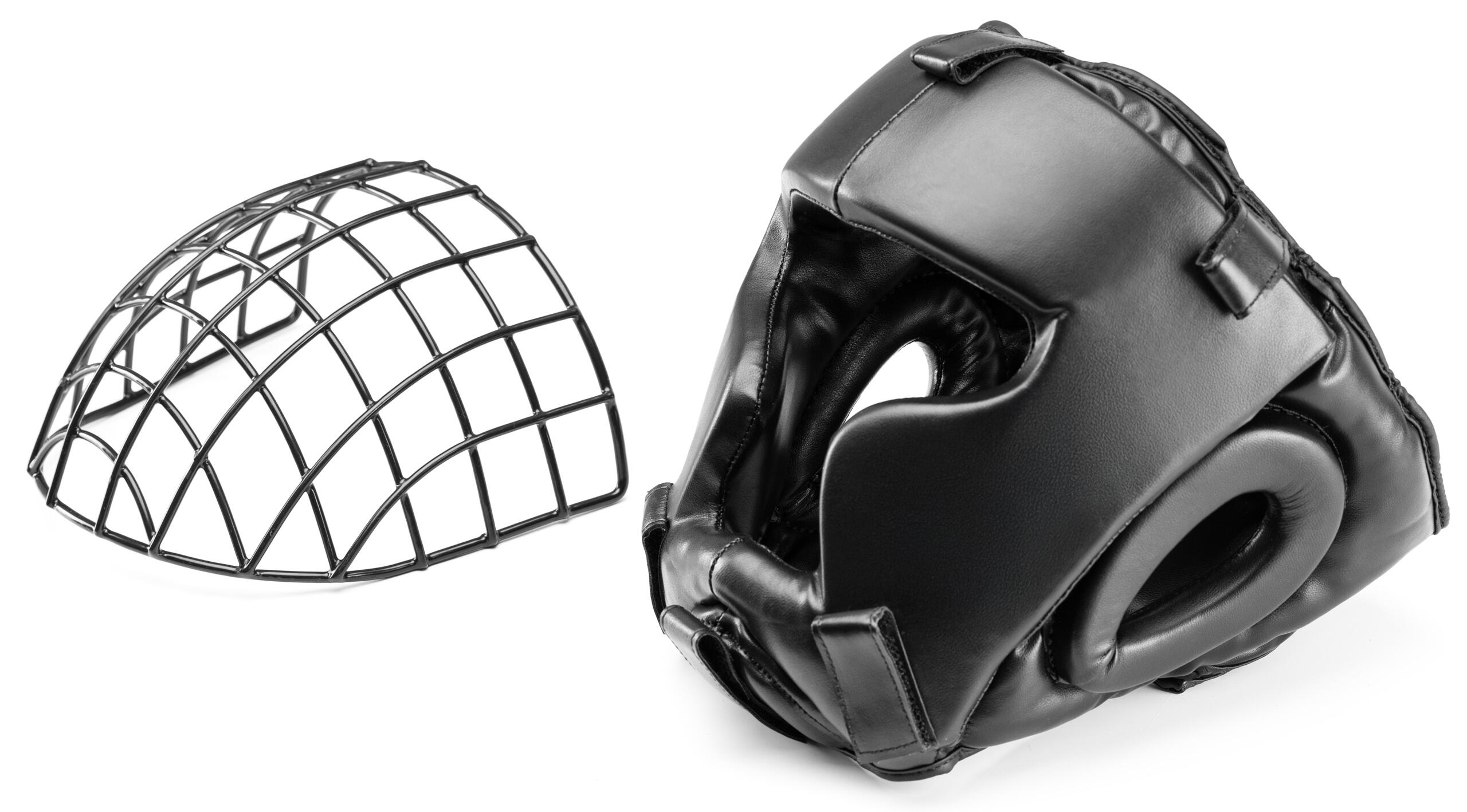 Kask bokserski Evolution Professional Equipment z kratą metalową Black 6/6