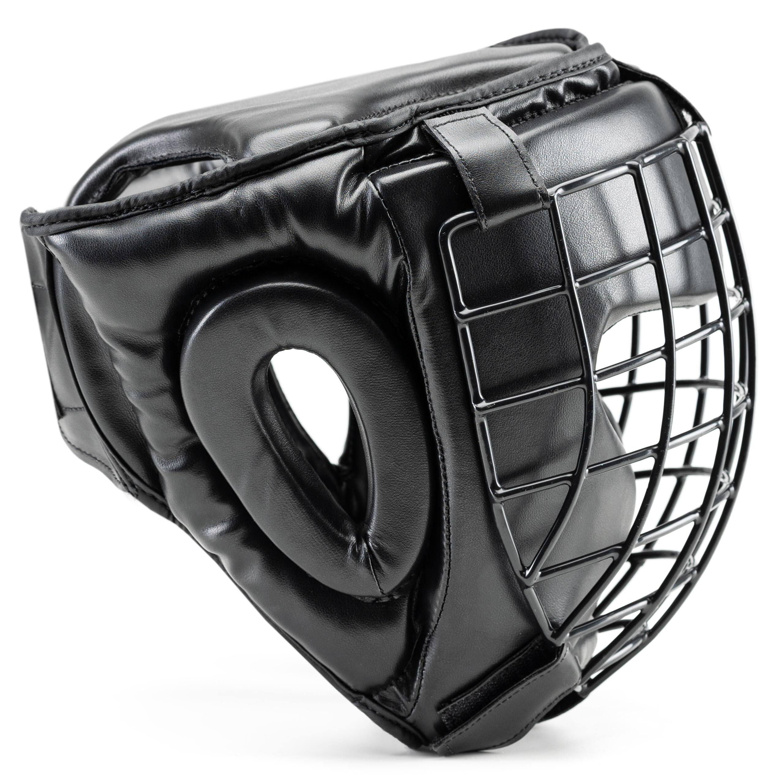 Kask bokserski Evolution Professional Equipment z kratą metalową Black 3/6
