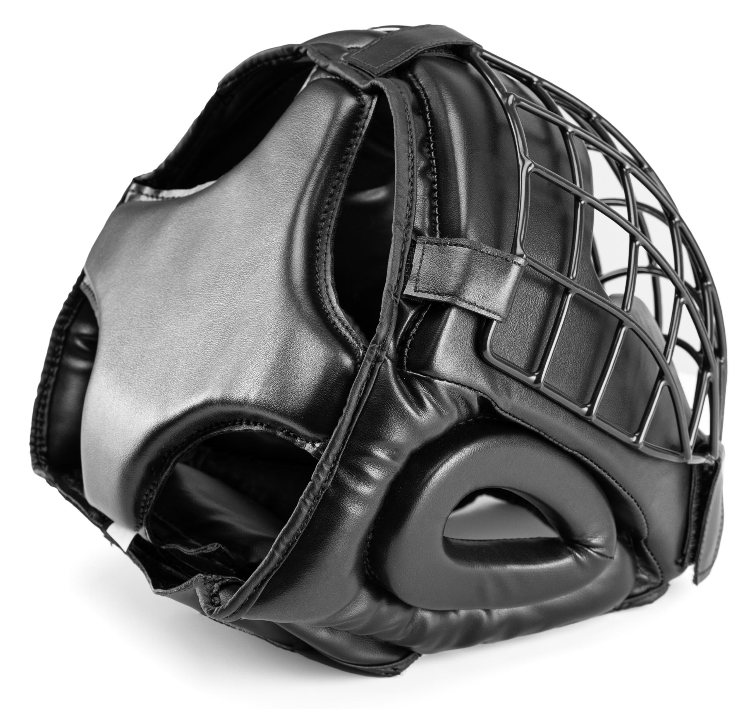 Kask bokserski Evolution Professional Equipment z kratą metalową Black 4/6