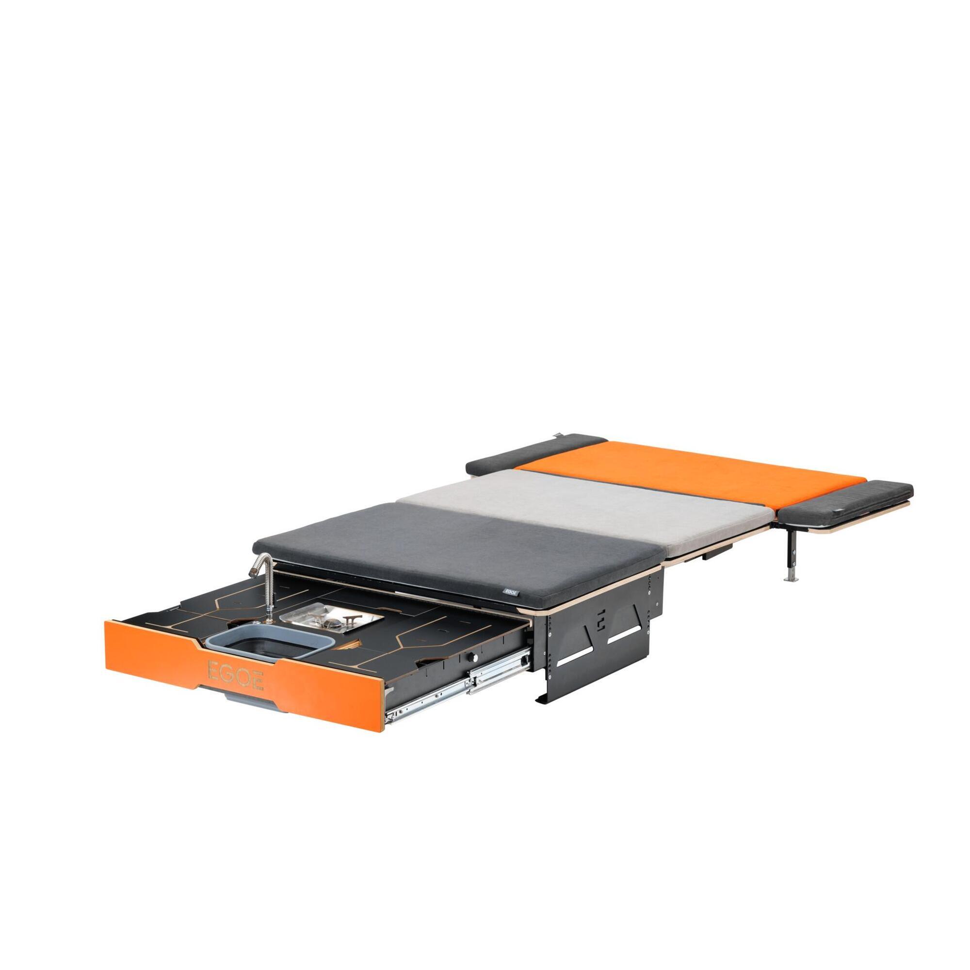 EGOE Určeno pro vozy SUV, MPV a kombi. Kompletní řešení pro spaní a vaření na cestách