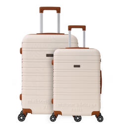 Ensemble de 2 valises S+M Madeleine Creme