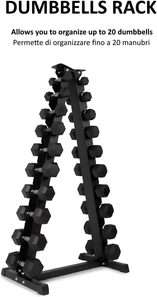 Support d'Haltères Pyramide - Rack de Rangement pour Poids en Acier FF 2/5