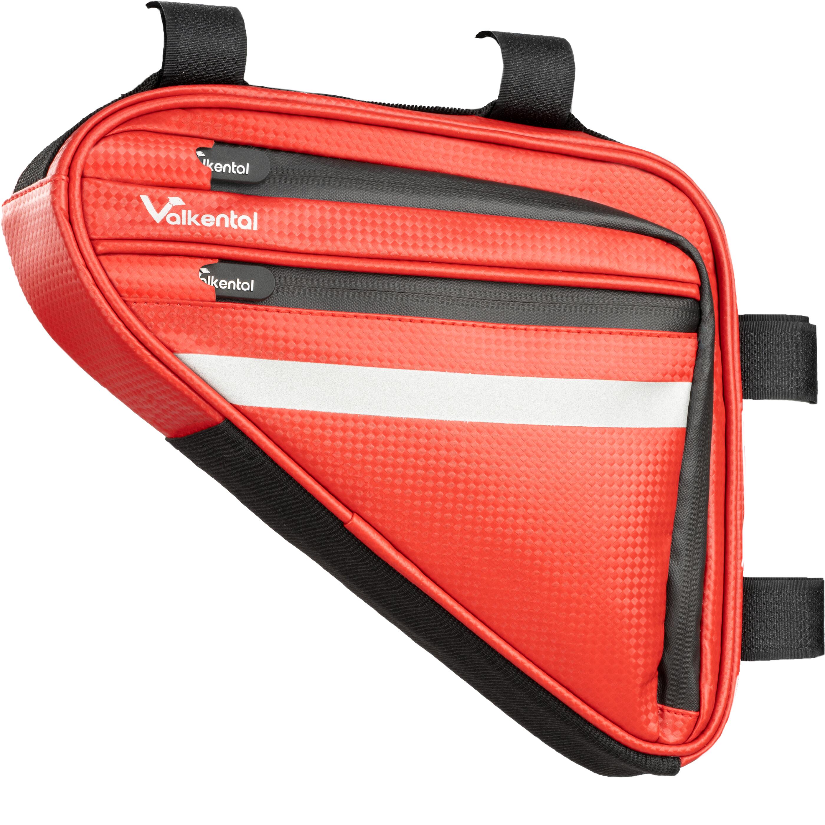 Valkental - Valktriangle - Sacoche De Cadre Pratique Et Spacieuse - Sacoche De Cadre - Rouge - 1,5 L - Decathlon