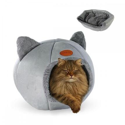 Nido gris para mascotas Plegable Comfort Soft 40x40x43cm Max. 12 kg