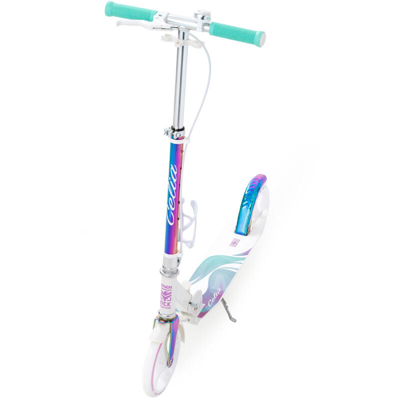 Skládací koloběžka Raven Celia Neo Chrome s ruční brzdou ABEC9 200mm