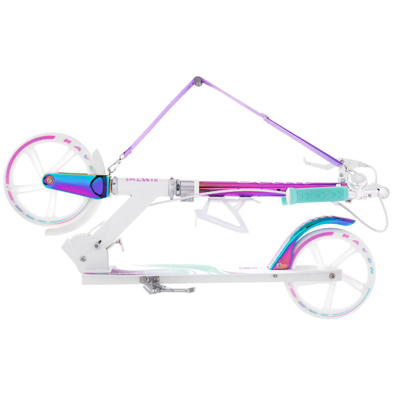 Skládací koloběžka Raven Celia Neo Chrome s ruční brzdou ABEC9 200mm