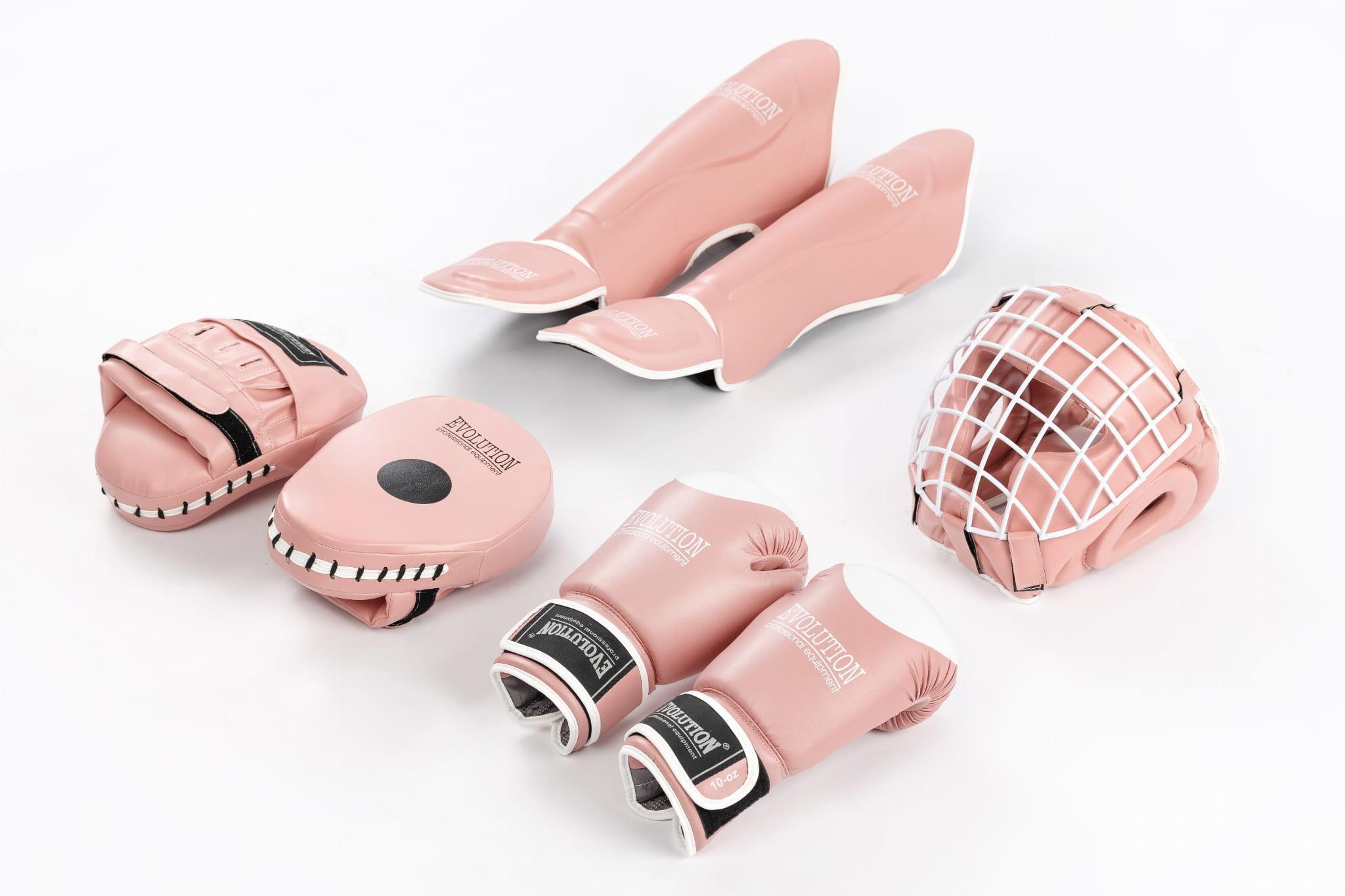 Kask bokserski Evolution Professional Equipment z kratą metalową Pink 6/6