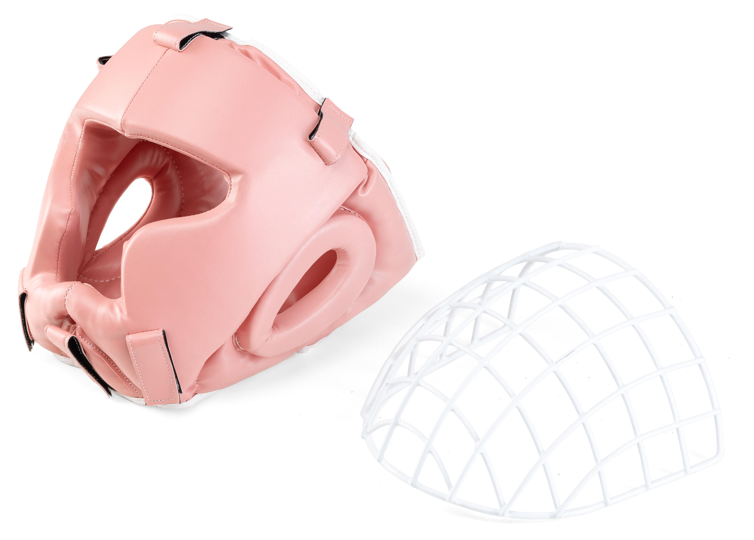 Kask bokserski Evolution Professional Equipment z kratą metalową Pink 5/6