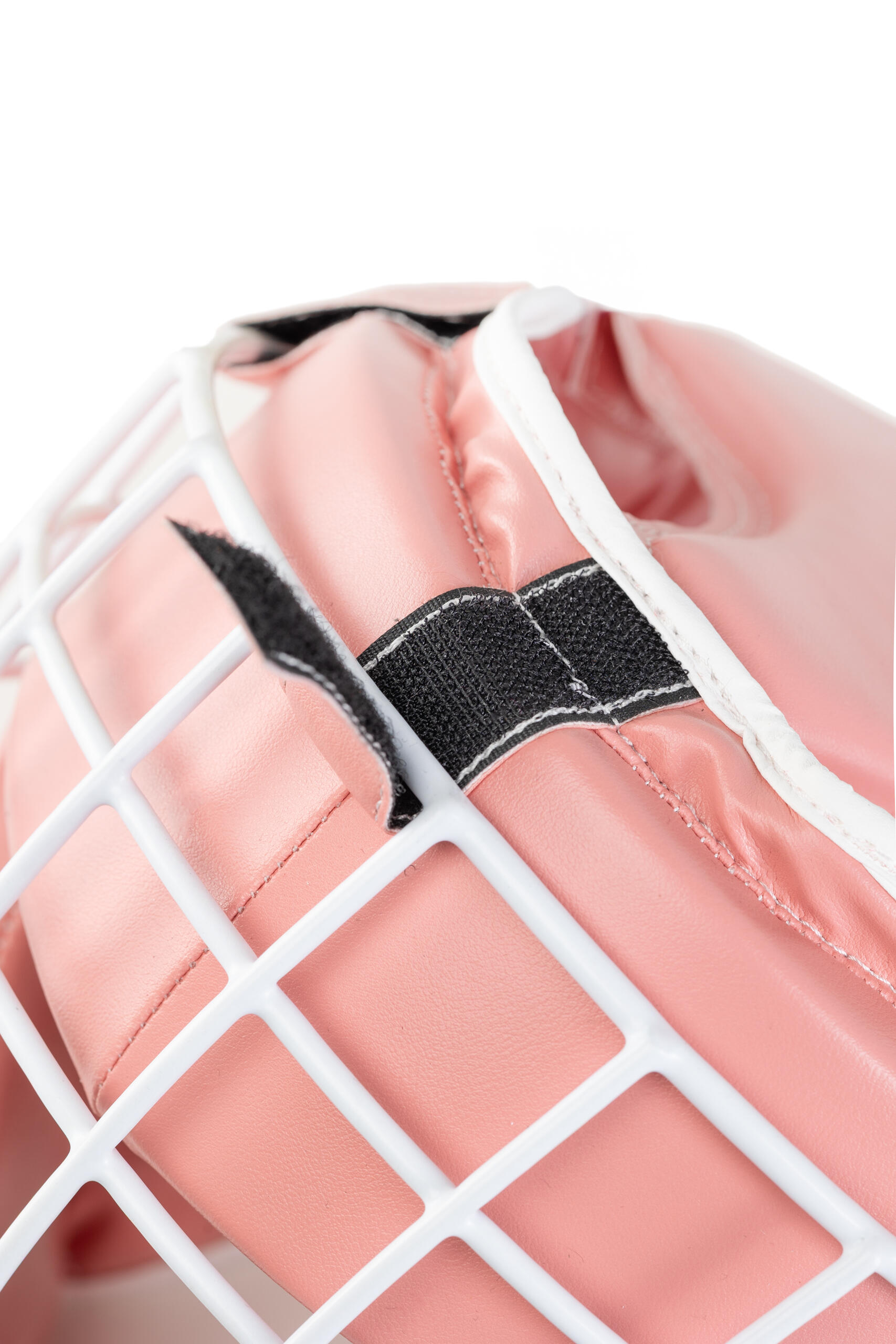 Kask bokserski Evolution Professional Equipment z kratą metalową Pink 3/6