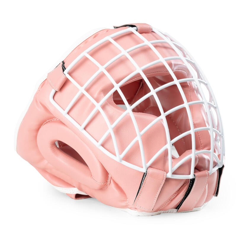 Kask bokserski Evolution Professional Equipment z kratą metalową Pink