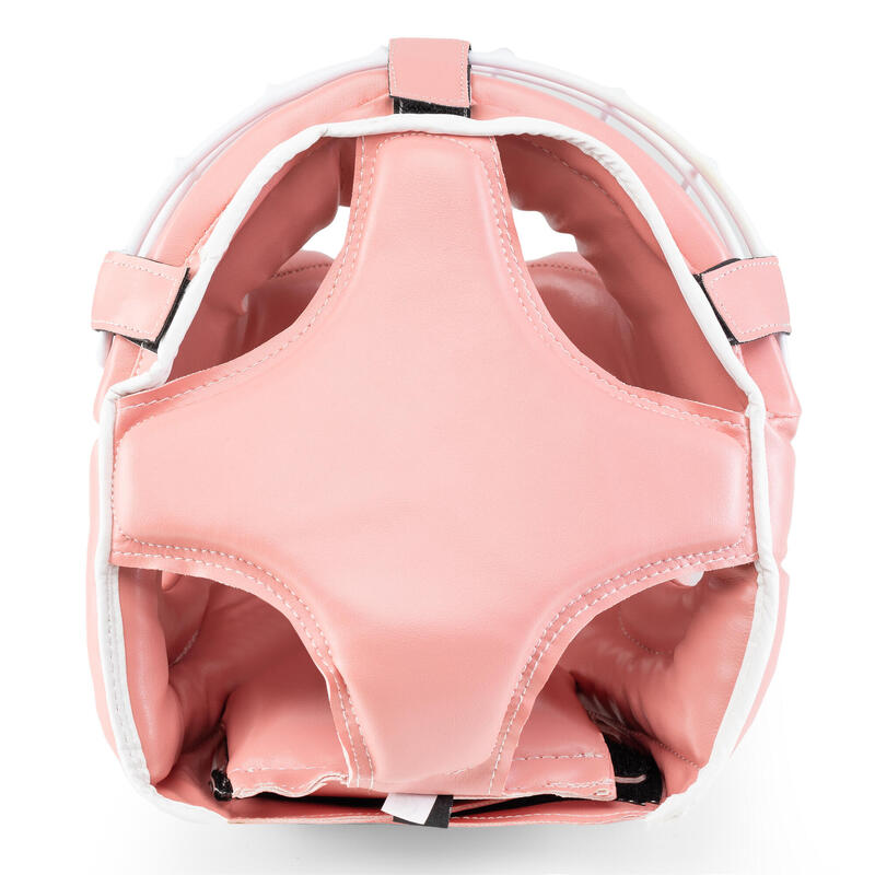 Kask bokserski Evolution Professional Equipment z kratą metalową Pink