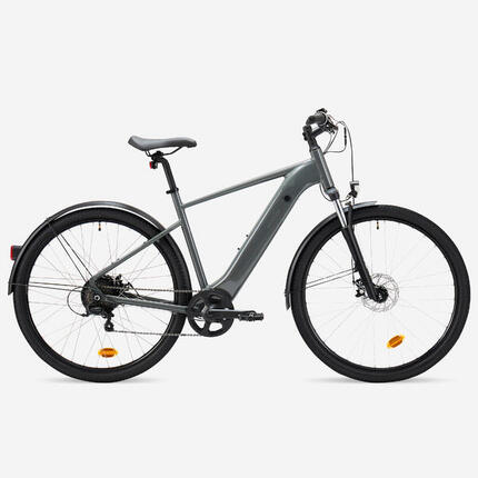 Tweedehands Elektrische hybridefiets e-actv 100 hoog frame antracietgrijs