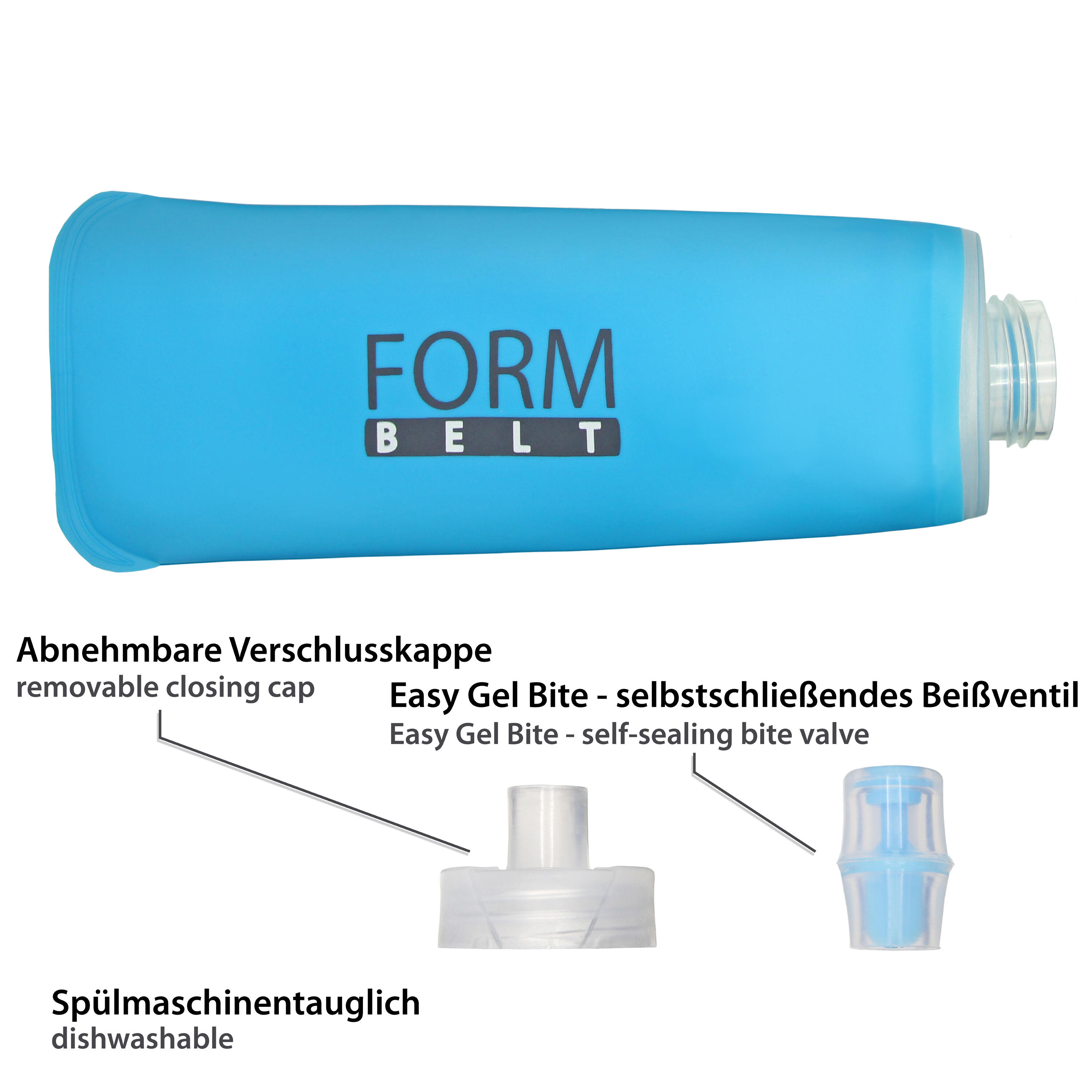 FORMBELT Formbelt 250ml Soft Flask Trinkflasche für Laufgürtel
