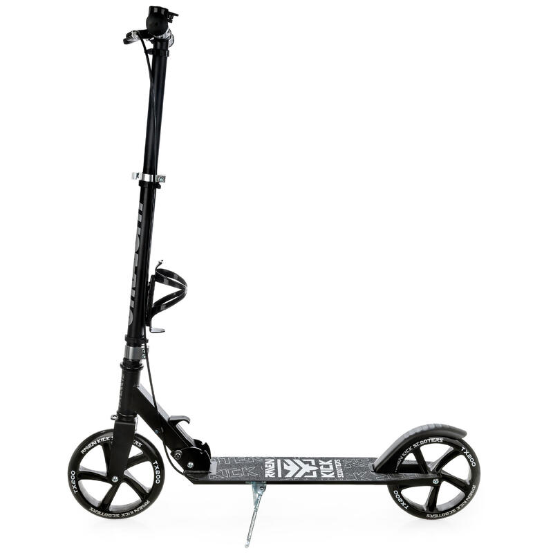 TROTINETE STRAIGHT UNISSEXO PRETO DOBRÁVEL COM TRAVÃO NO GUIADOR 200MM RAVEN