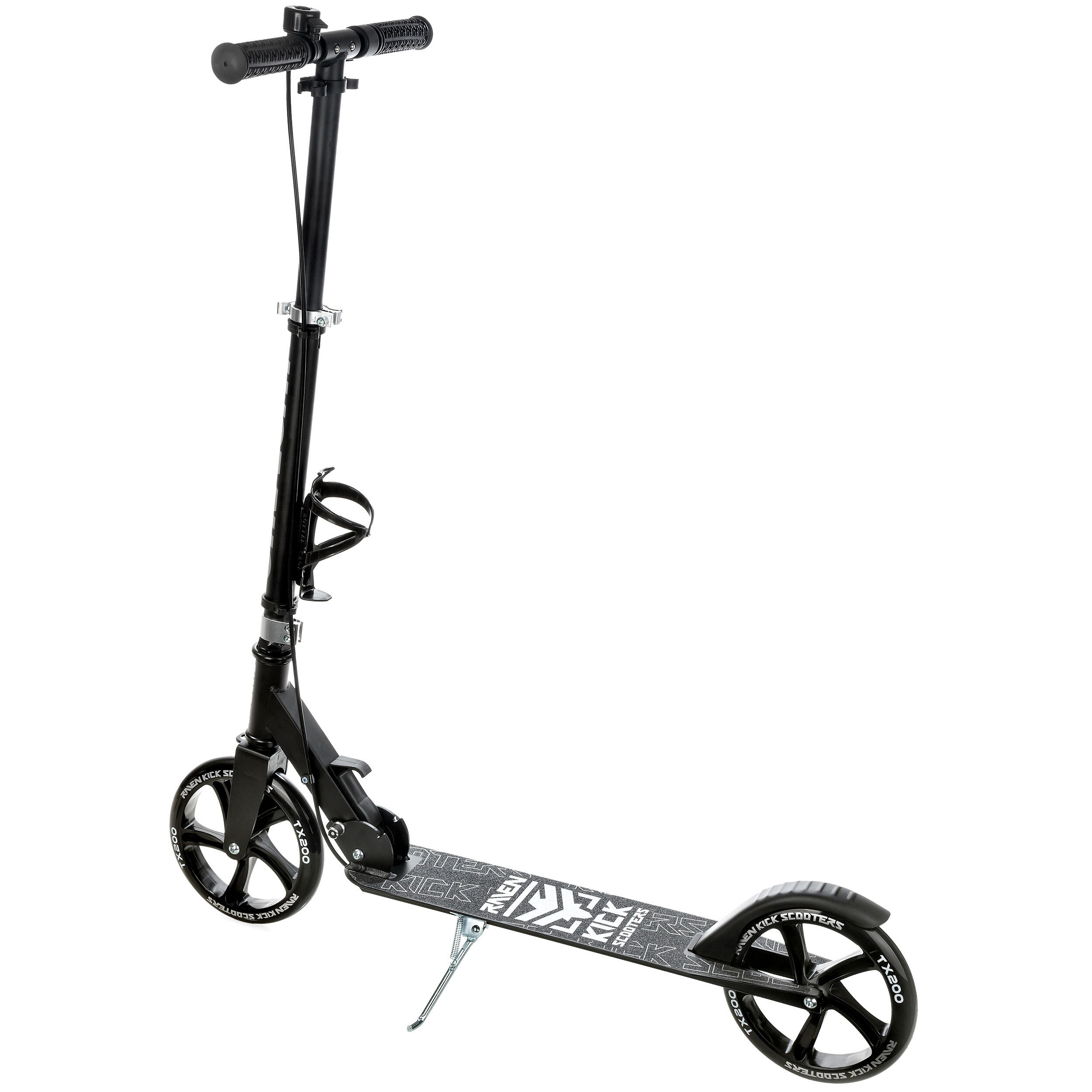 TROTINETE STRAIGHT UNISSEXO PRETO DOBRÁVEL COM TRAVÃO NO GUIADOR 200MM RAVEN 3/7