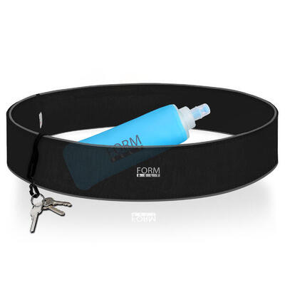 Formbelt Laufgürtel mit 350ml Flasche & Handyfach COMBO – Schwarz