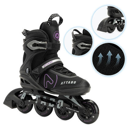 Rolki damskie ATTABO Bricker fitness ABEC-7 KÓŁKA 80mm ALUMINIOWA PŁOZA