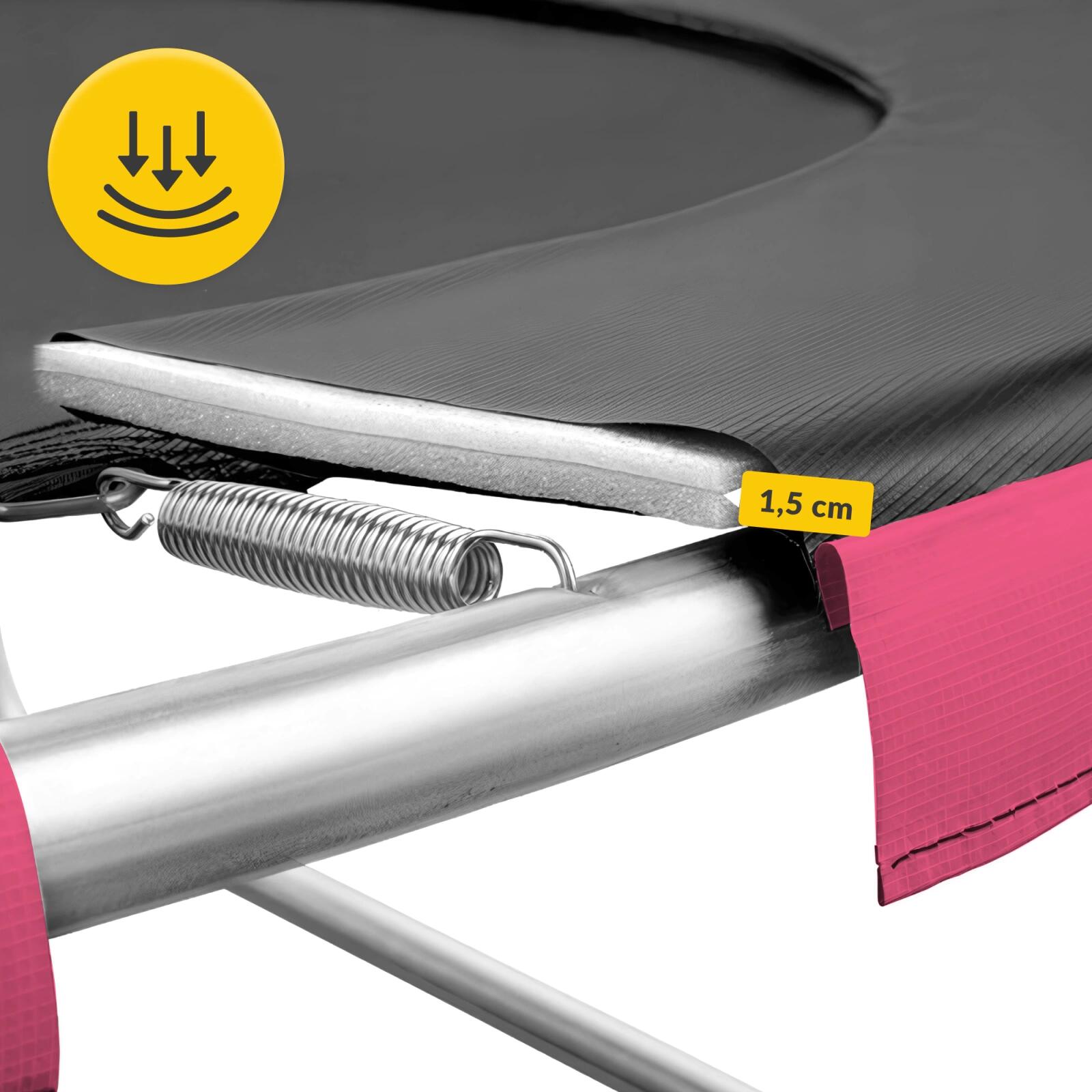 Trampolin Federschutz 8FT 244cm Randabdeckung Schwarz-pink JUMP 4FIZJO 5/7