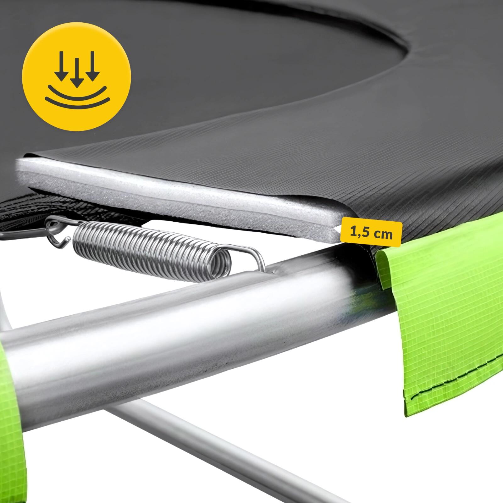 Trampolin Federschutz 8FT 244cm Randabdeckung Schwarz-grün JUMP 4FIZJO 5/6