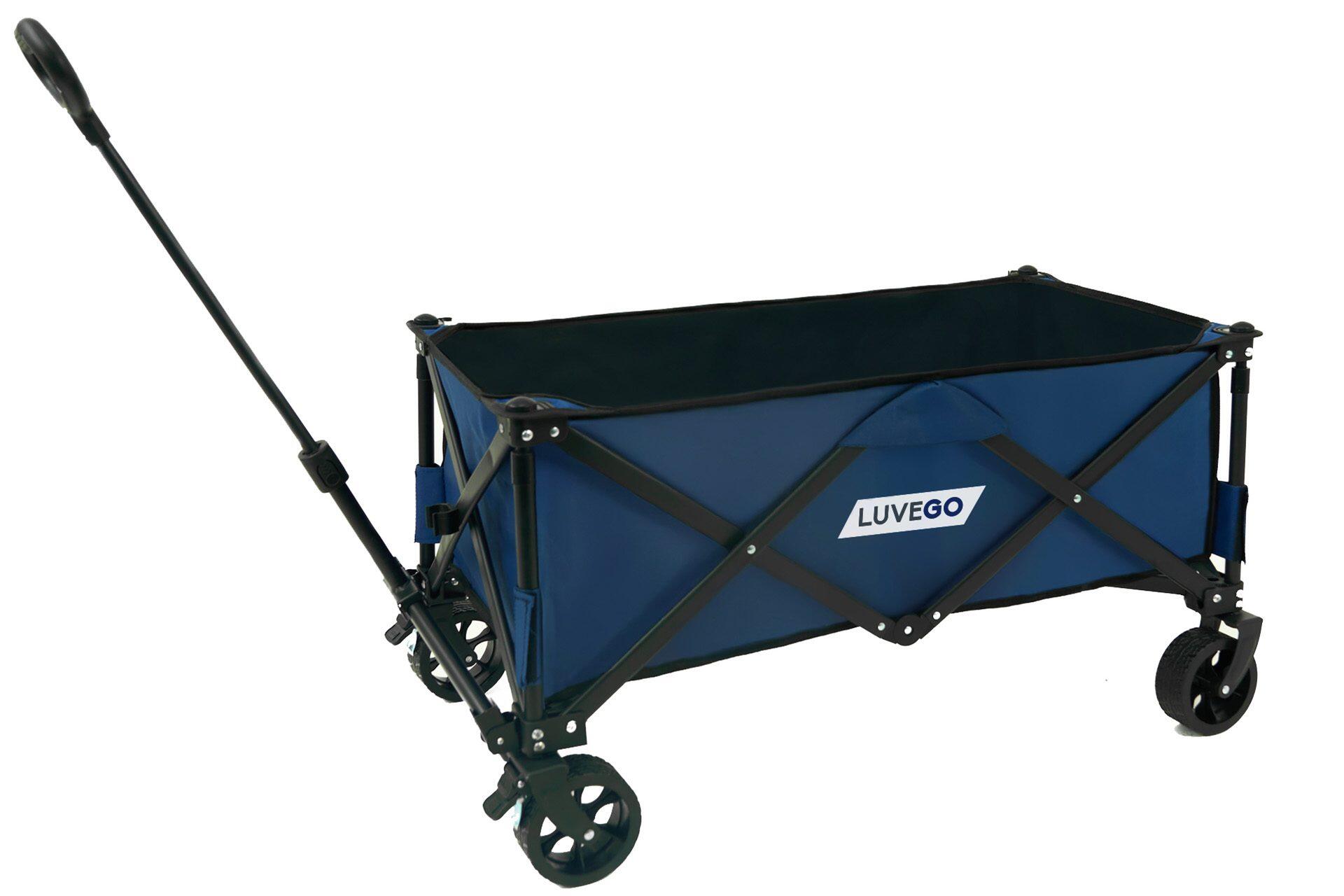 LUVEGO Bolderkar Opvouwbaar - Bolderwagen - 100KG Draagkracht - Donkerblauw
