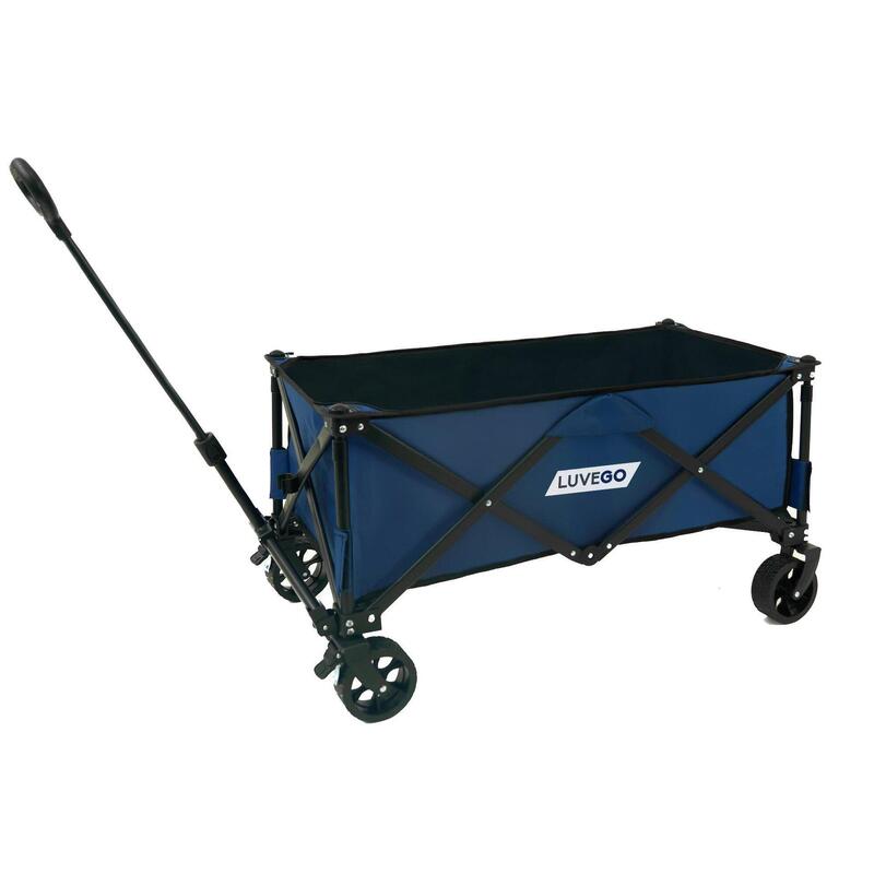 Chariot pliable - Pour matériel de camping 100 kg - Bleu foncé