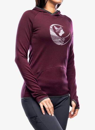 Bluza z kapturem damska Sensor Merino Up Fleece Hooded